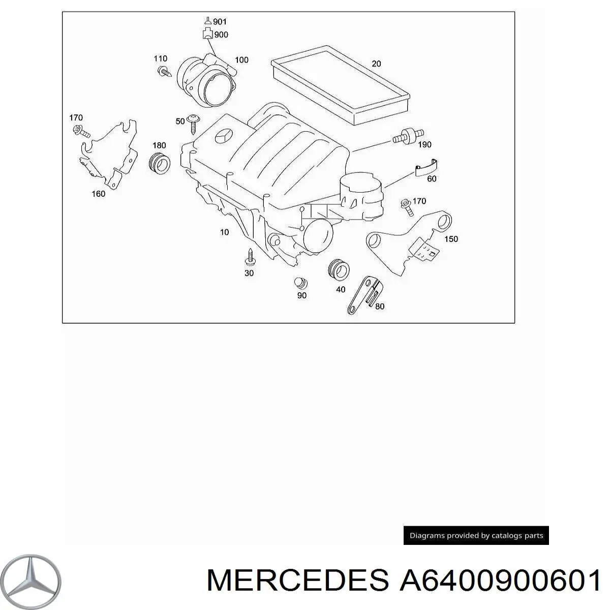 Obudowa filtra powietrza Mercedes B minivan (W245) (2005 - 2011) cena, od 99,49 USD