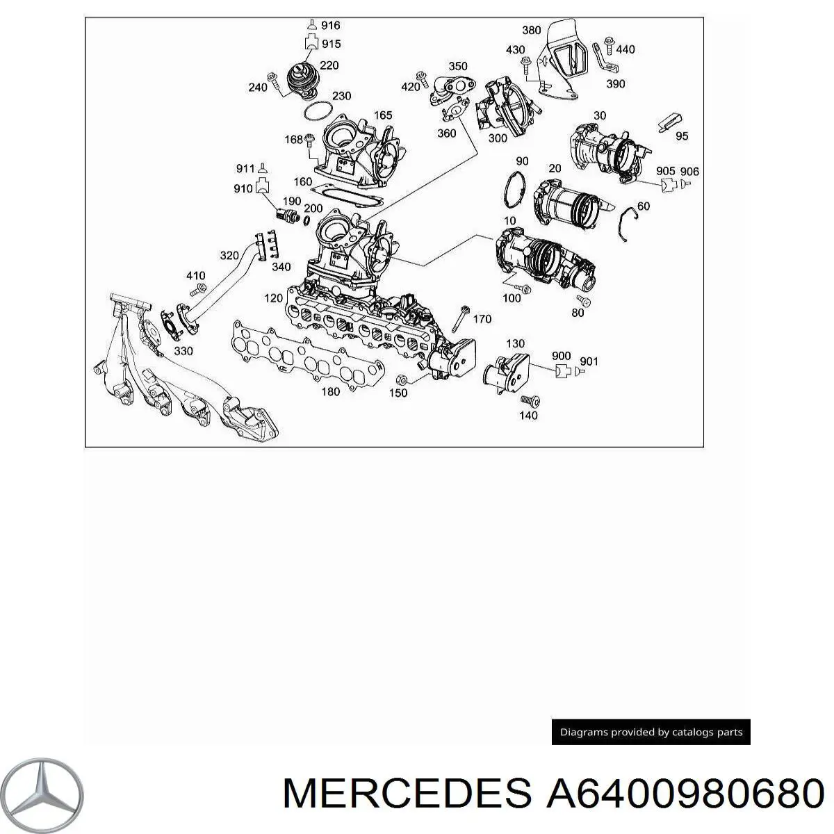 Do koszyka A6400980680 Mercedes Uszczelka kolektora ssącego
