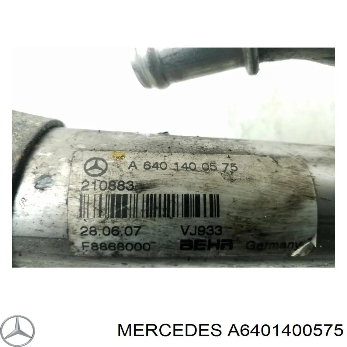 Chłodnica układu recyrkulacji spalin EGR Mercedes A6401400575 cena, od 73,21 USD