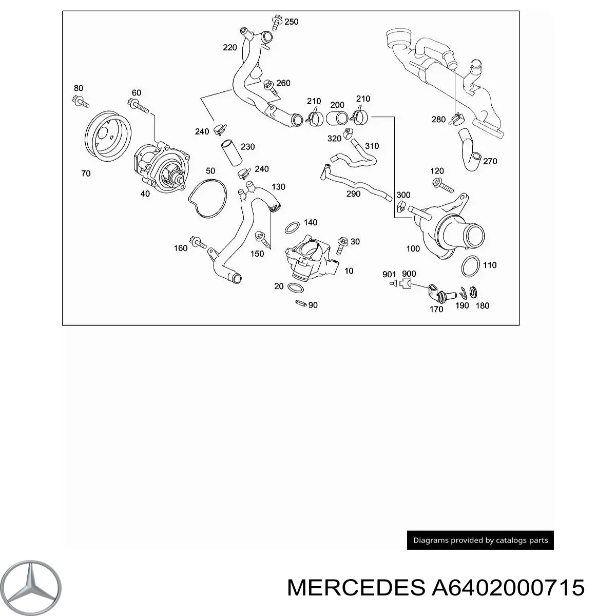 A6402000715 Mercedes Obudowa termostatu