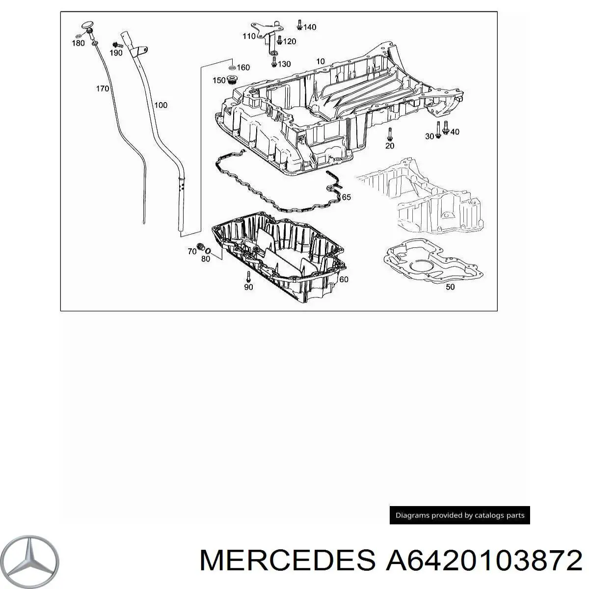 Bagnet poziomu oleju w silniku Mercedes A6420103872 cena, od 33,57 USD