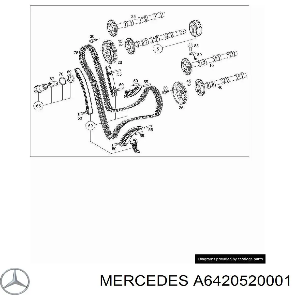 Koło zębate walcowe wału rozrządu silnika, wylotowego (wydechowego) lewego Mercedes A6420520001 cena, od 108,96 USD