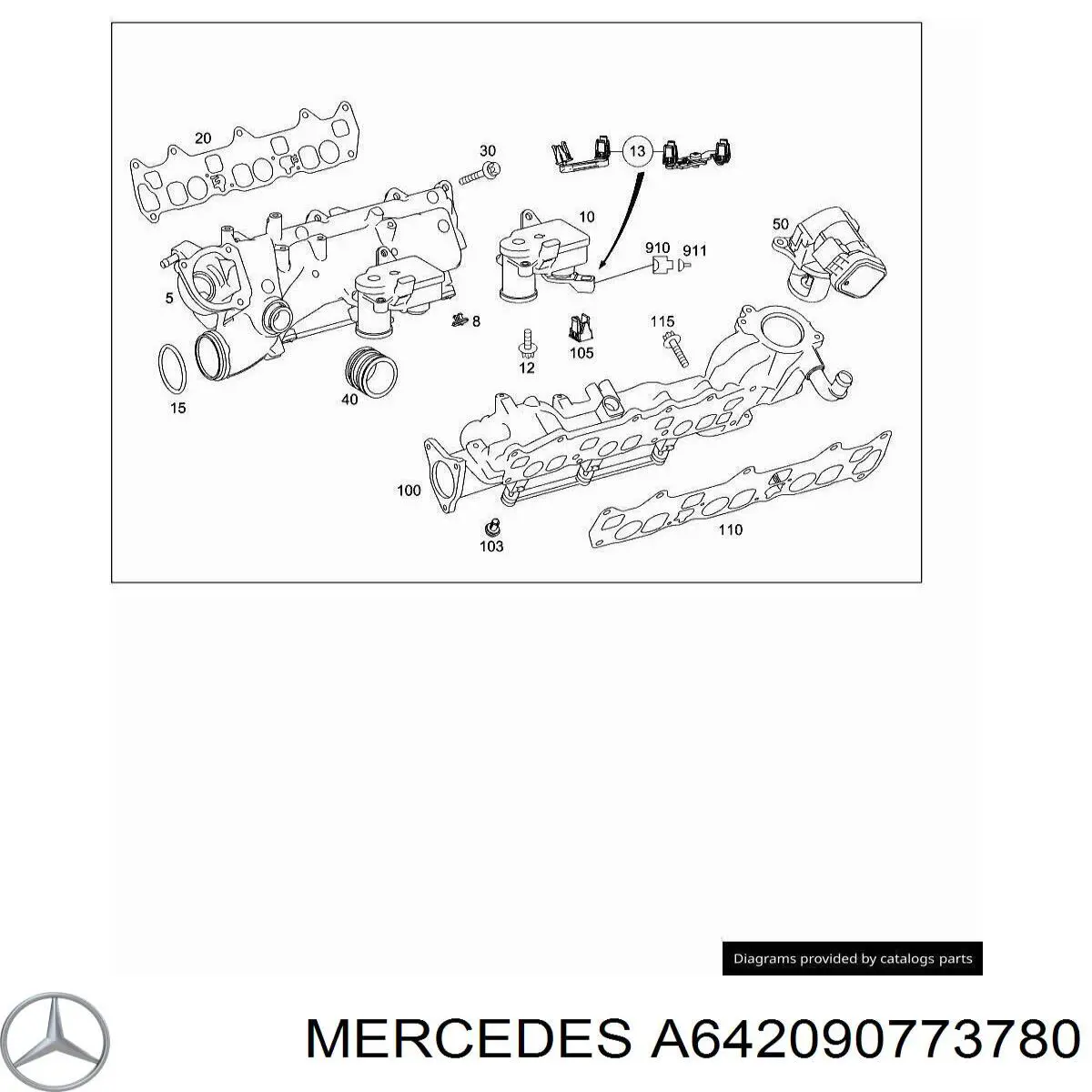 Kolektor ssący prawy VAG 6420907737 cena, od 137,91 USD