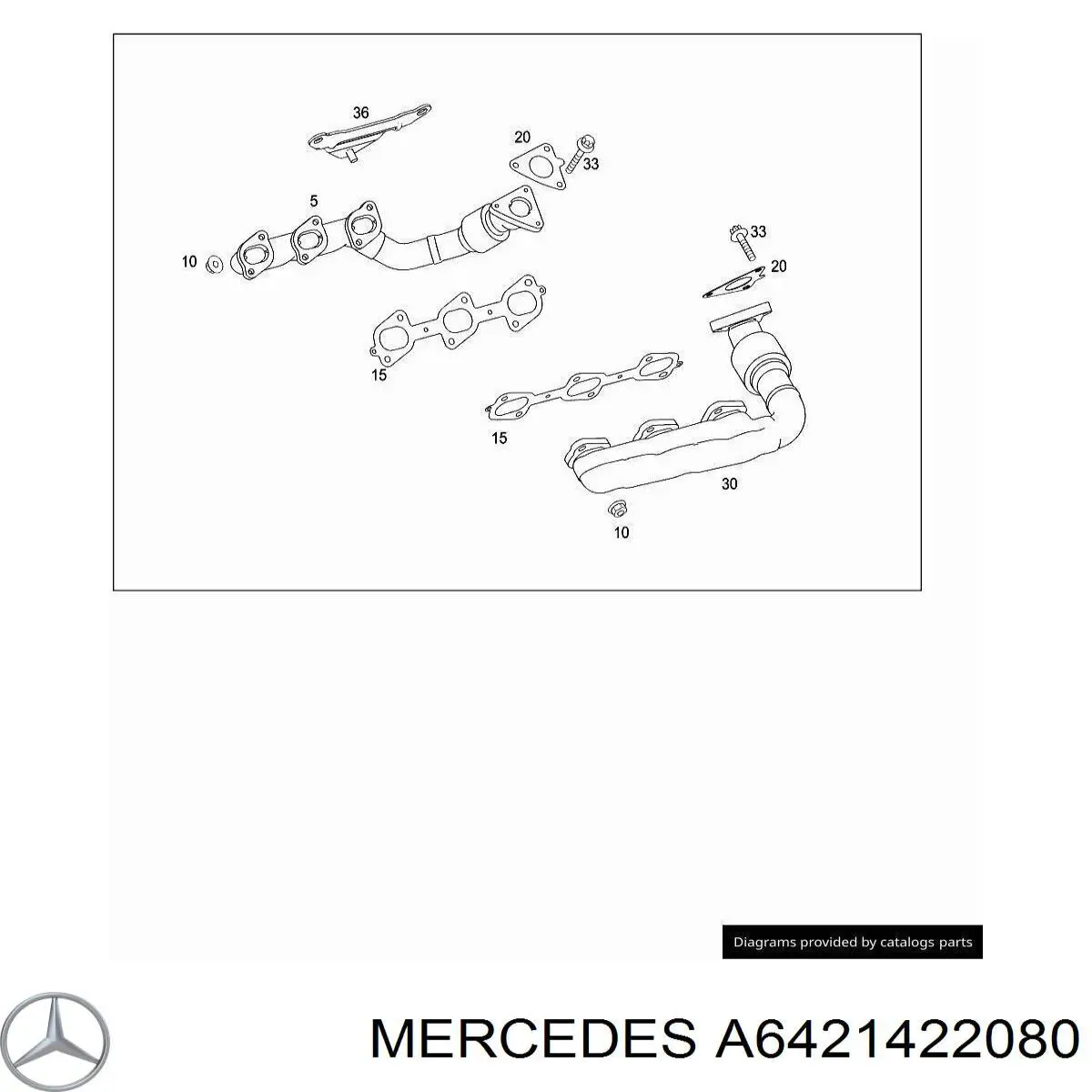 A6421422080 Mercedes uszczelka turbiny spalin, wylot