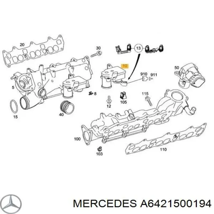 Aktuator klap kolektora ssącego Mercedes A6421500194 cena, od 153,43 USD