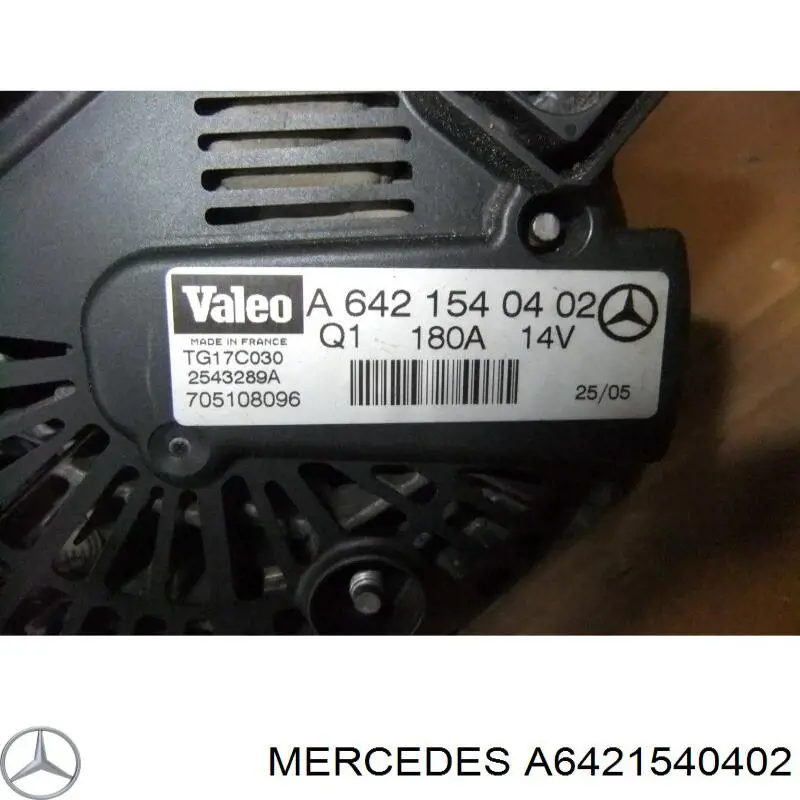 Do koszyka A6421540402 Mercedes Alternator