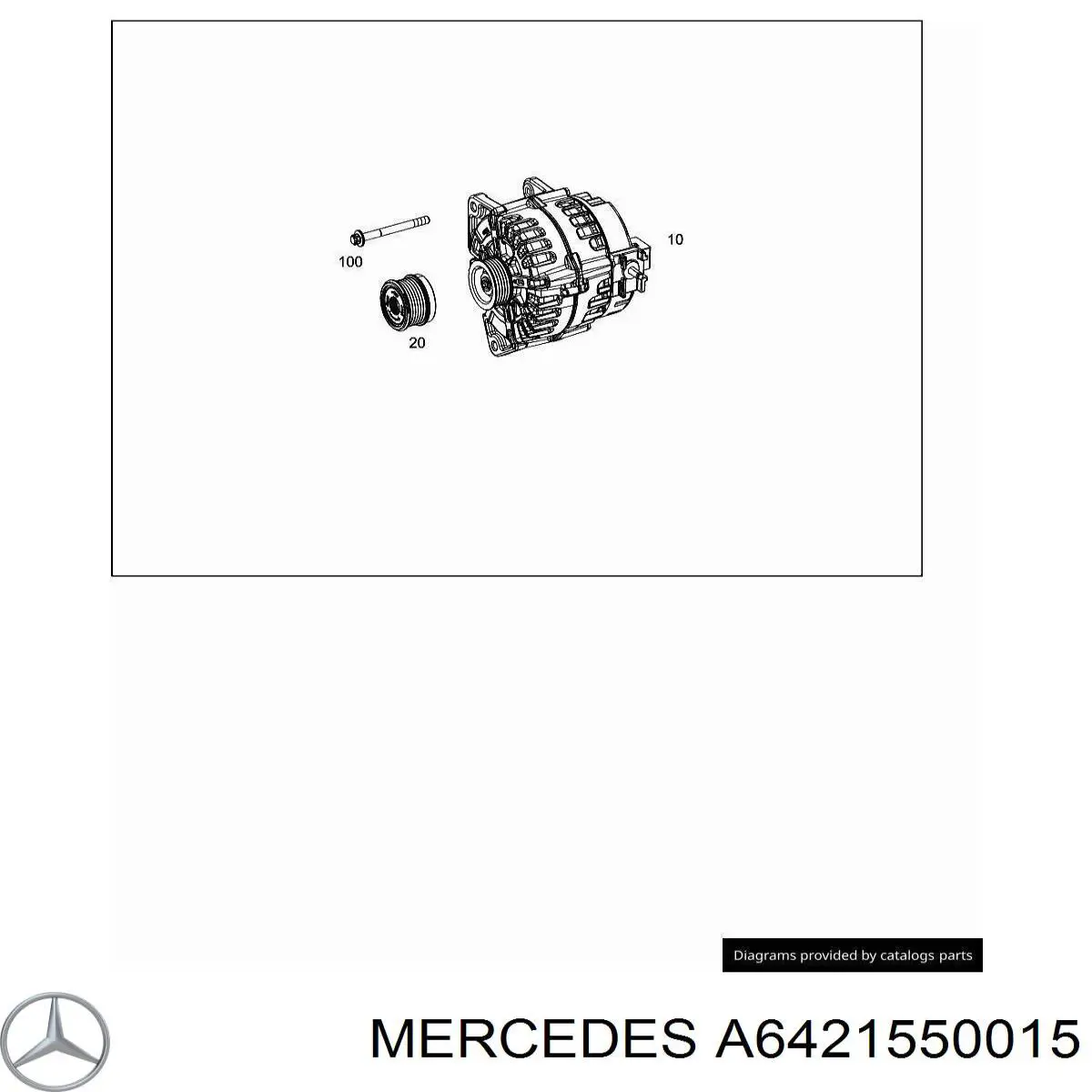 Koło pasowe alternatora Mercedes A6421550015 cena, od 8,70 USD