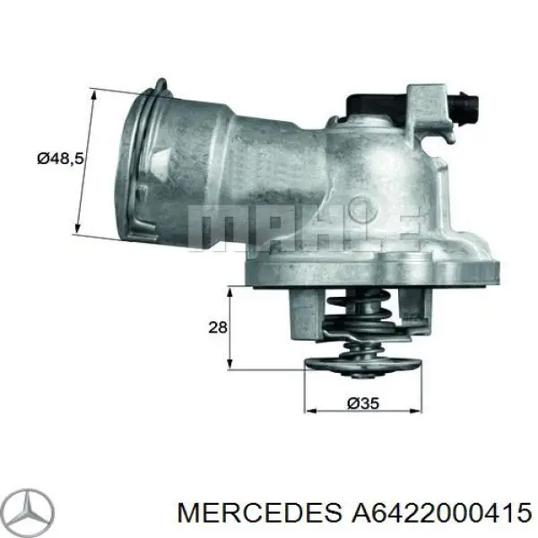 Do koszyka A6422000415 Mercedes Termostat