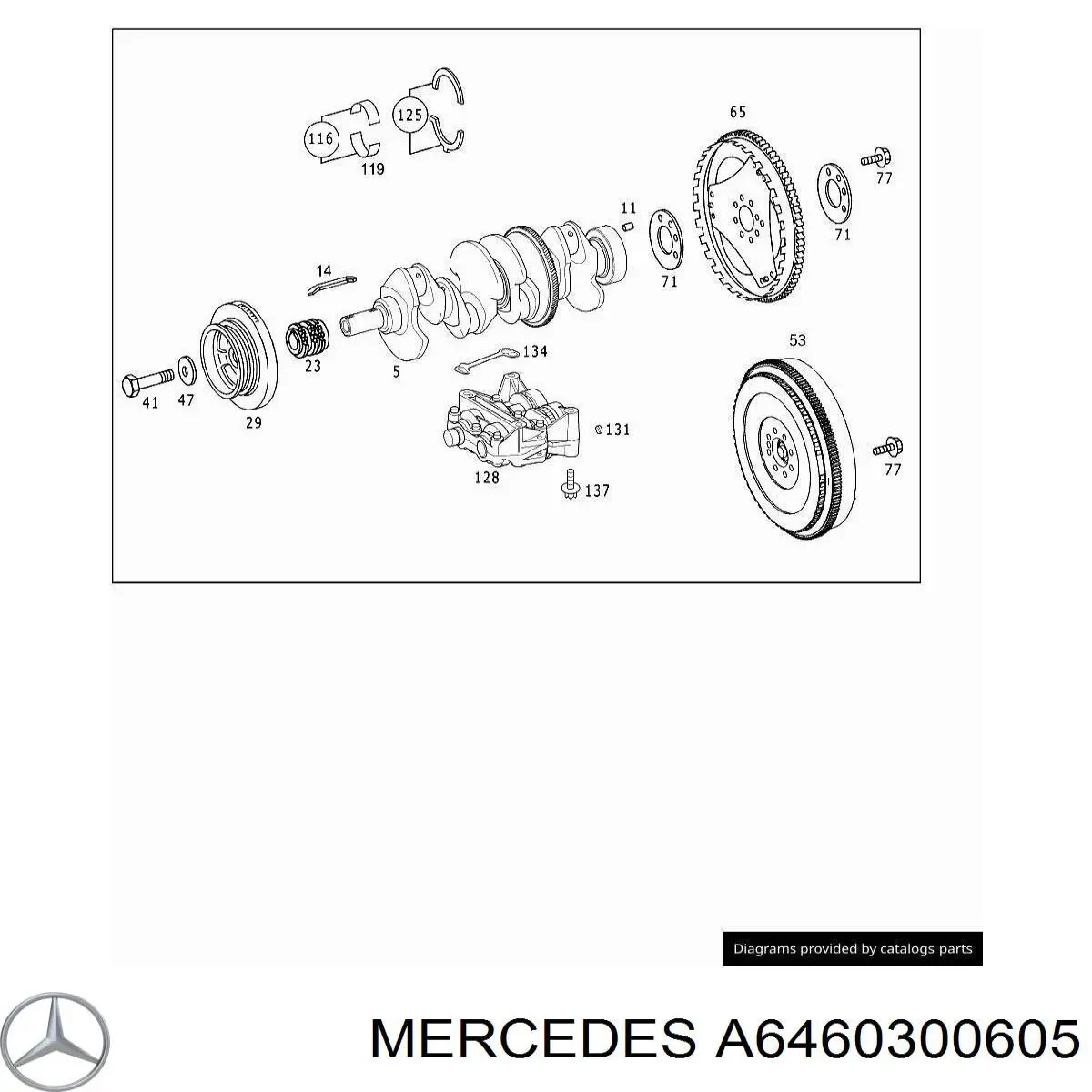 Do koszyka A6460300605 Mercedes Koło zamachowe silnika