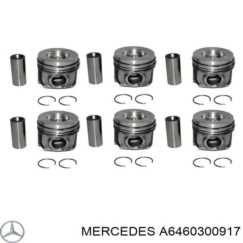 Tłok, komplet do jednego cylindru, STD A6460300117 Mercedes