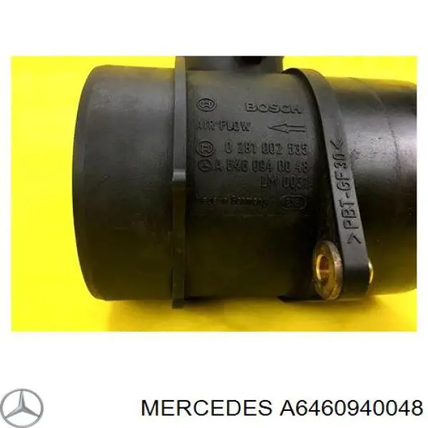 A6460940048 Mercedes Czujnik przepływu powietrza, przepływomierz powietrza M.A.F.