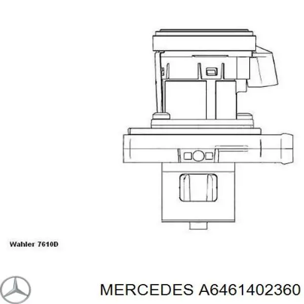 Do koszyka A6461402360 Mercedes Zawór recyrkulacji spalin EGR