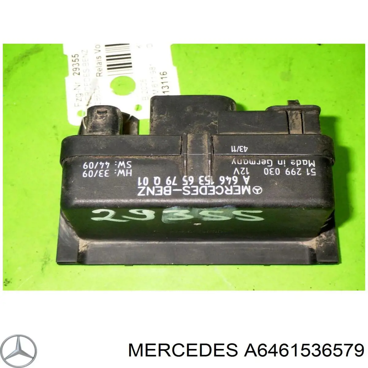 Przekaźnik świec żarowych Mercedes A6461536579 cena, od 64,76 USD