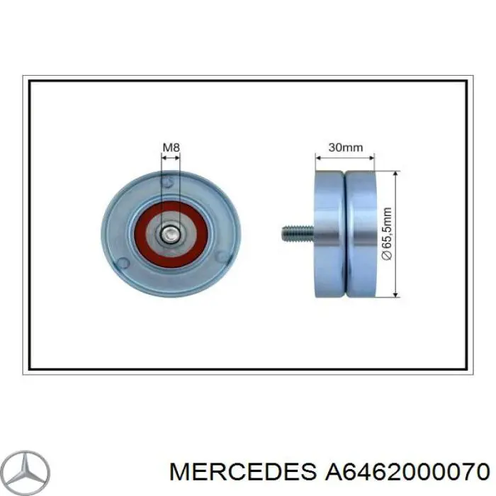 Napinacz paska napędowego Mercedes A6462000070 cena, od 26,59 USD