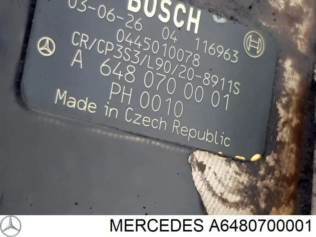 A6480700001 Mercedes Pompa wtryskowa wysokiego ciśnienia