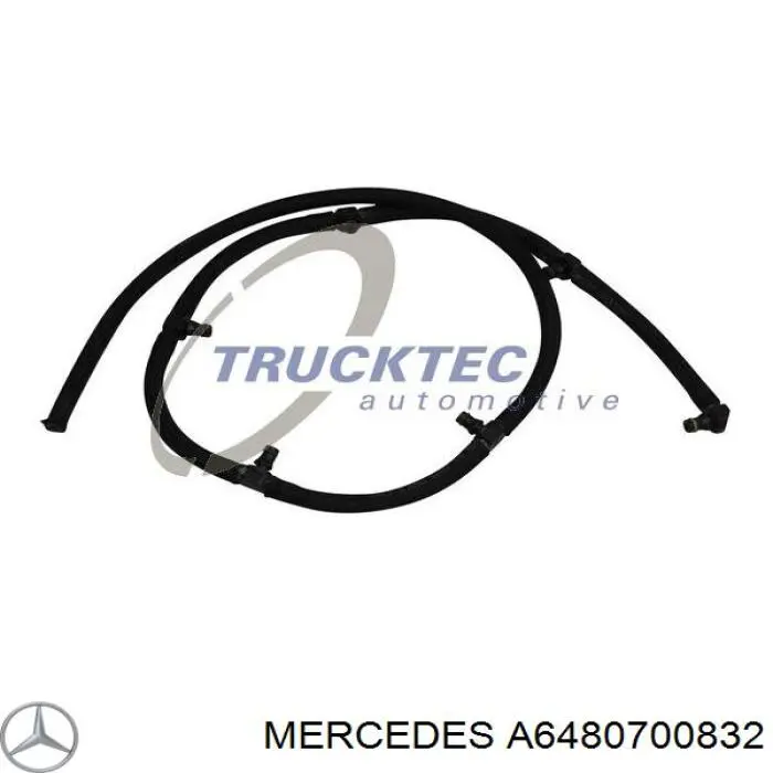 A6480700832 Mercedes Rurka paliwa, zwrotna od wtryskiwaczy