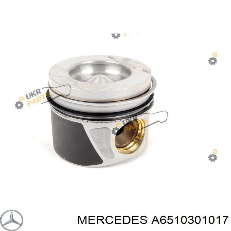 A6510301017 Mercedes Tłok, komplet do jednego cylindru, STD