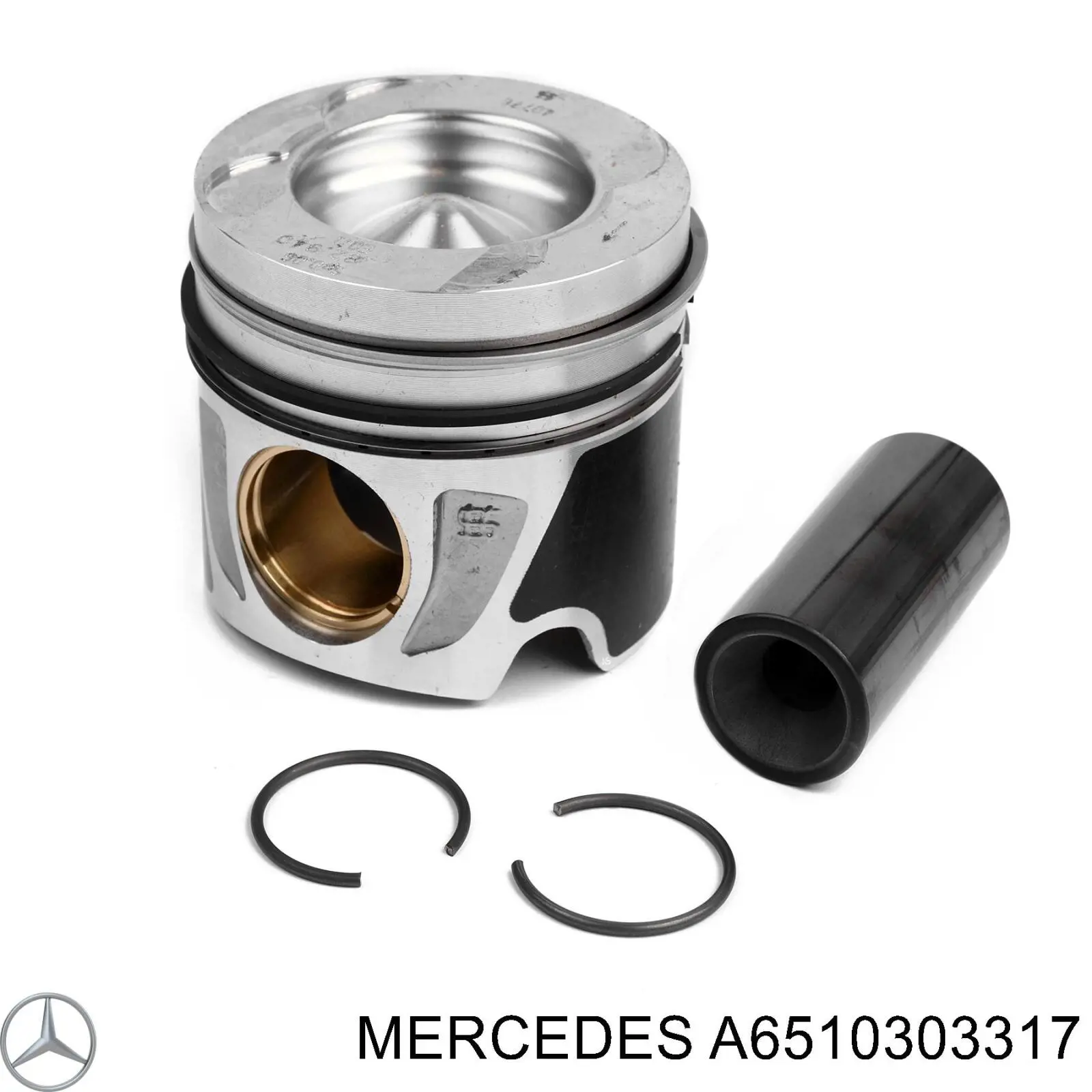 Do koszyka A6510303317 Mercedes Tłok, komplet do jednego cylindru, STD
