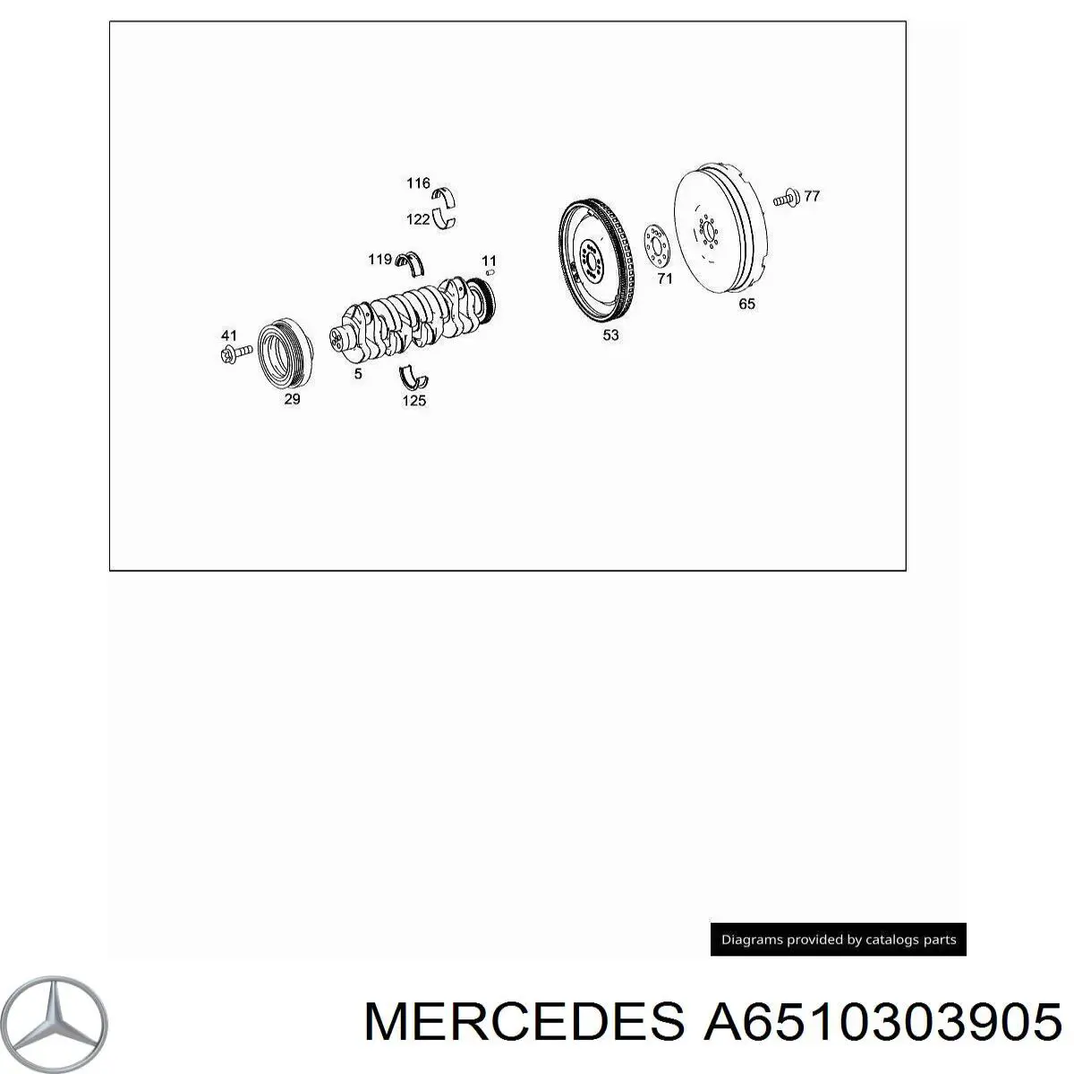 Koło zamachowe silnika Mercedes A6510303905 cena, od 64,70 USD