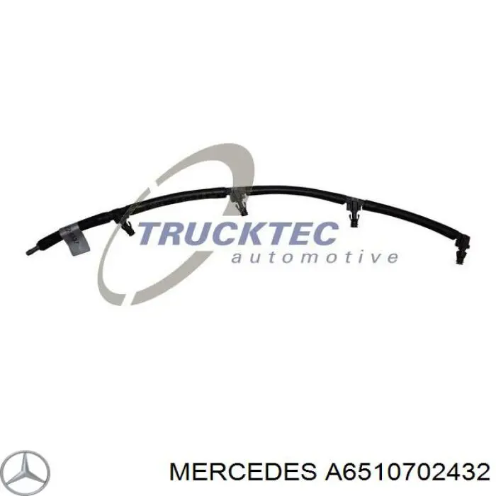 Do koszyka 6510702432 Mercedes Rurka paliwa, zwrotna od wtryskiwaczy