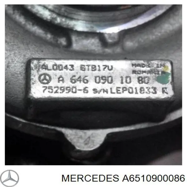 A6510900086 Mercedes Turbina