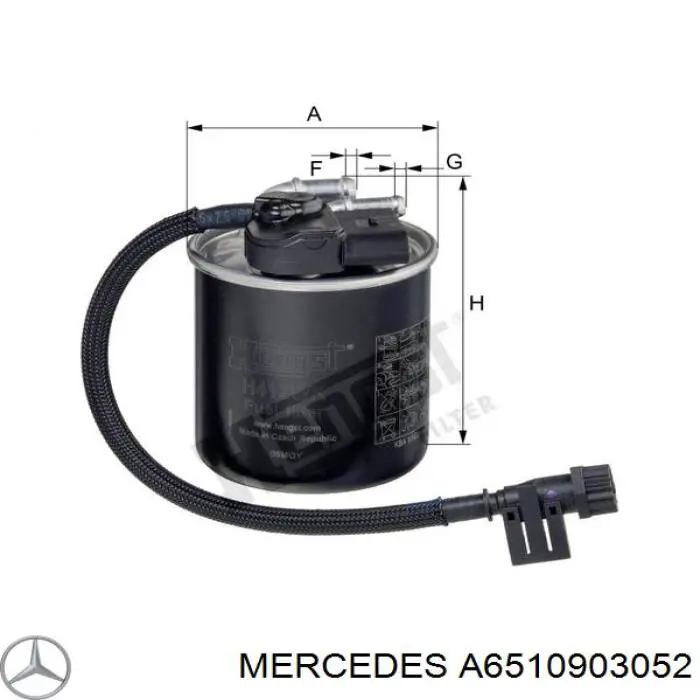 A6510903052 Mercedes Filtr paliwa
