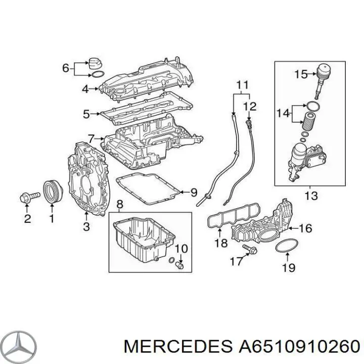 A6510910260 Mercedes Uszczelka kolektora ssącego górna