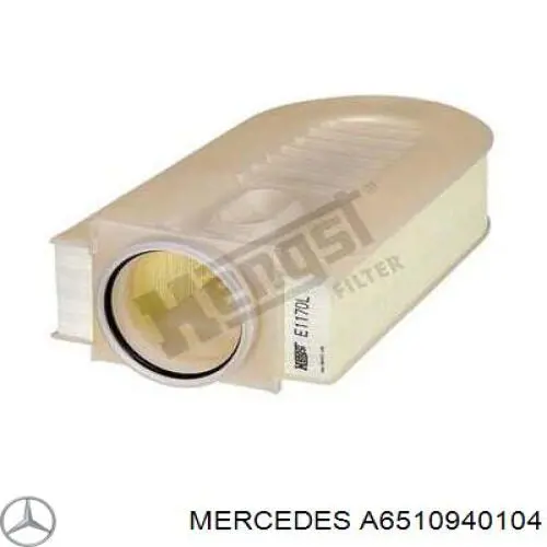 Filtr powietrza Mercedes A6510940104 cena, od 41,40 USD