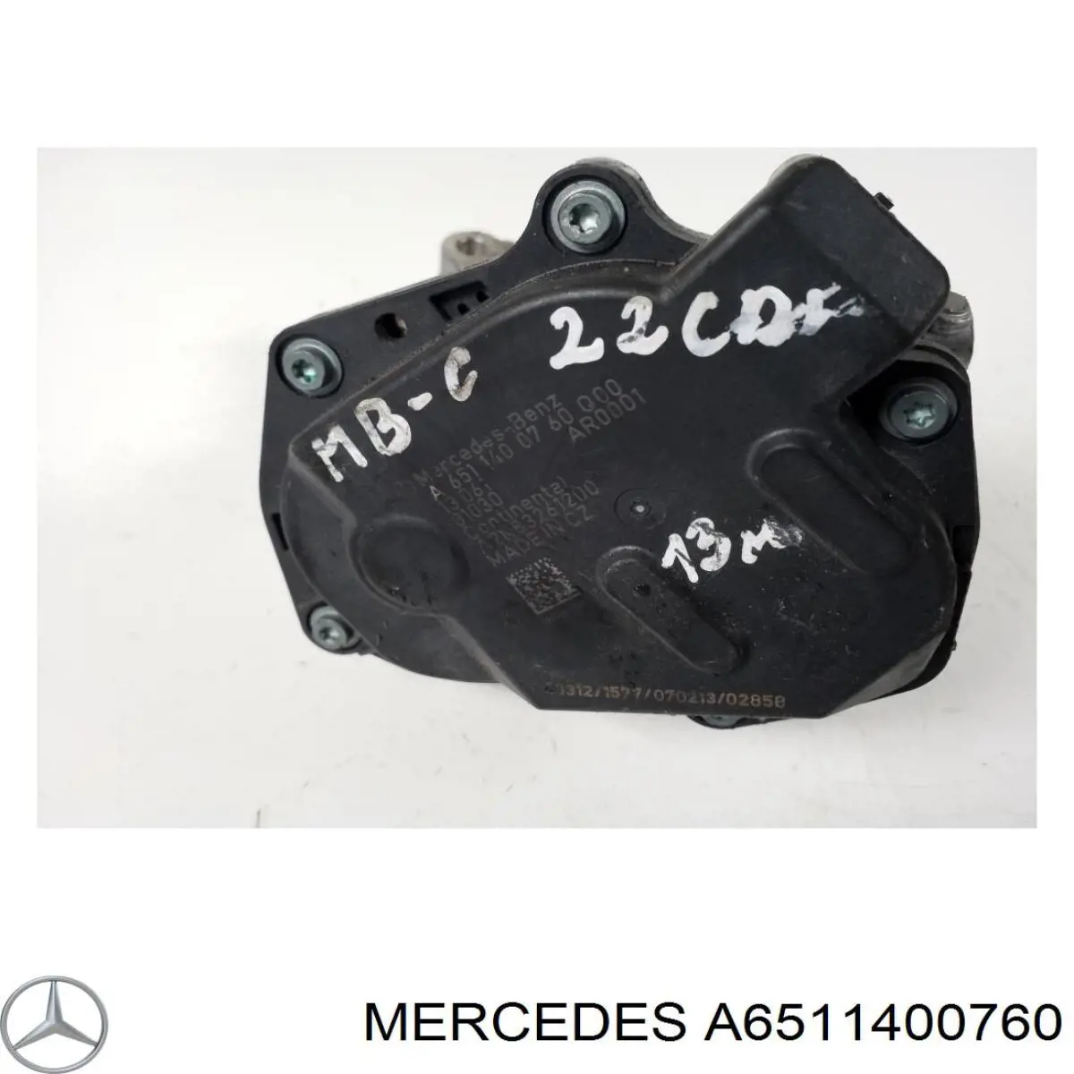 A6511400760 Mercedes Zawór recyrkulacji spalin EGR