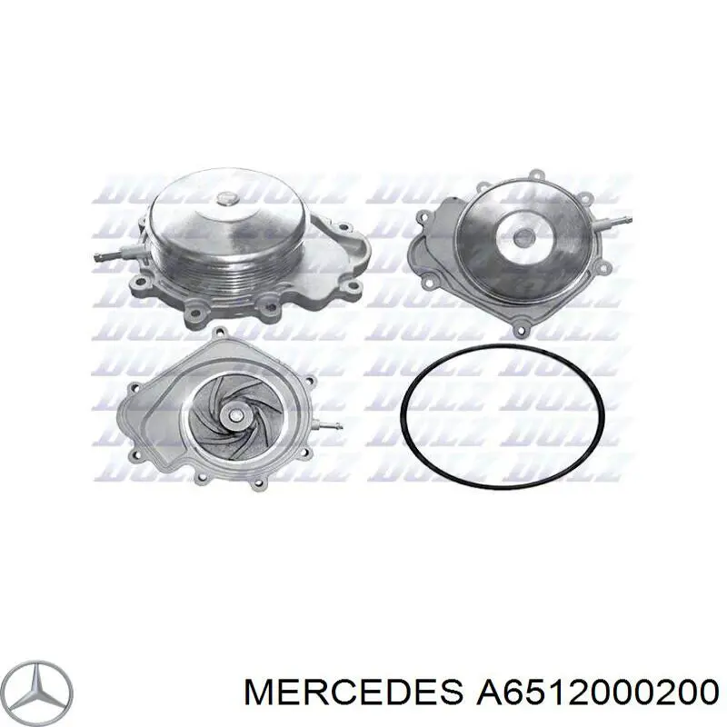 Pompa chłodząca wodna Mercedes A6512000200 cena, od 159,40 USD