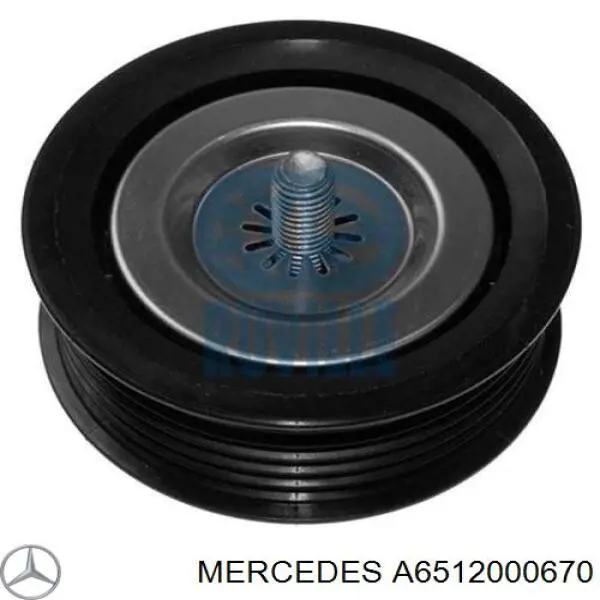 A6512000670 Mercedes Rolka prowadząca, kierunkowa paska napędowego