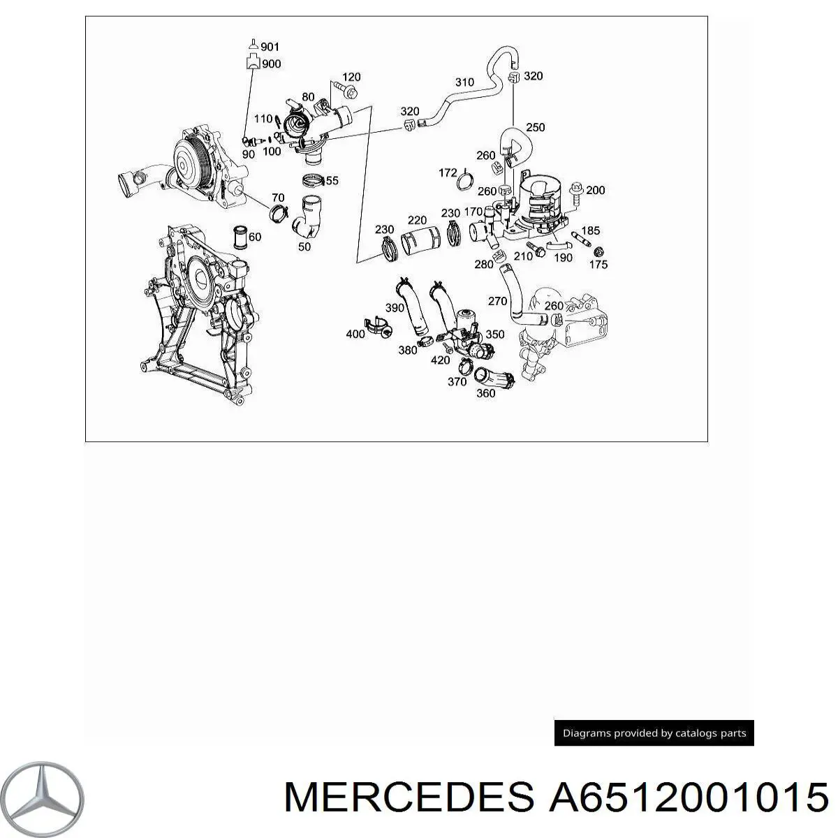 A6512001600 Mercedes obudowa termostatu