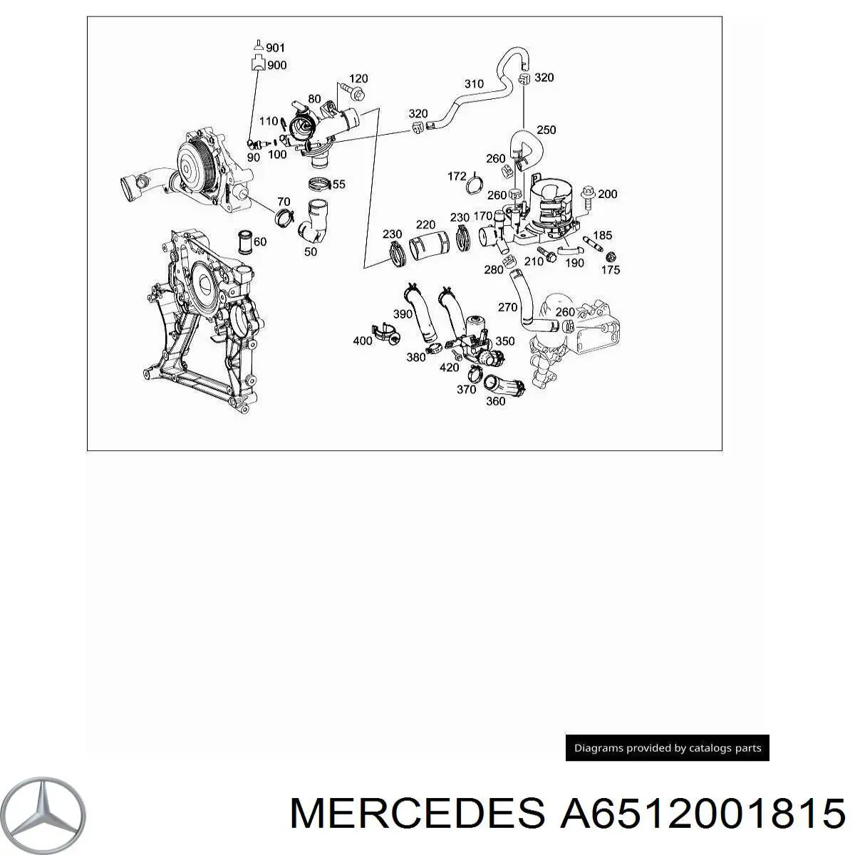 Obudowa termostatu A6512001600 Mercedes