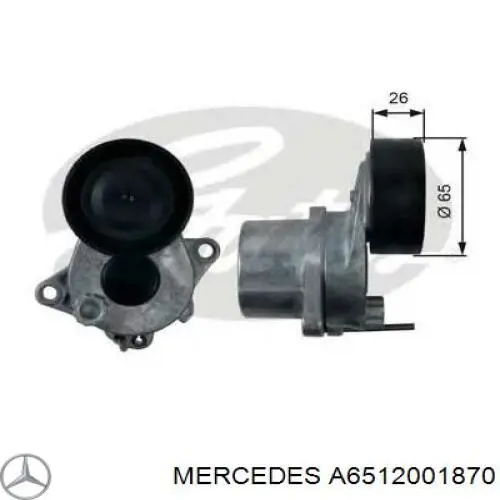 A6512001870 Mercedes Napinacz paska napędowego