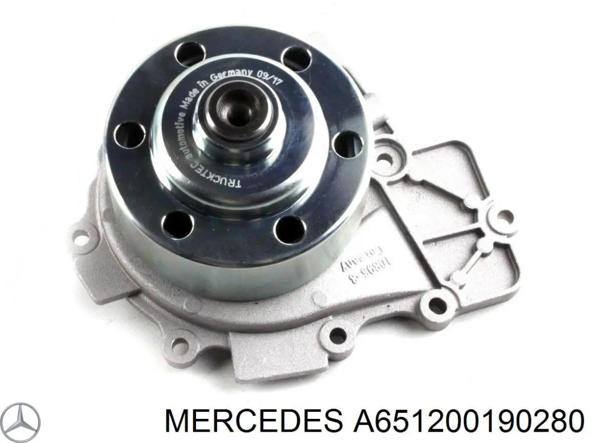 Do koszyka A651200190280 Mercedes Pompa chłodząca wodna