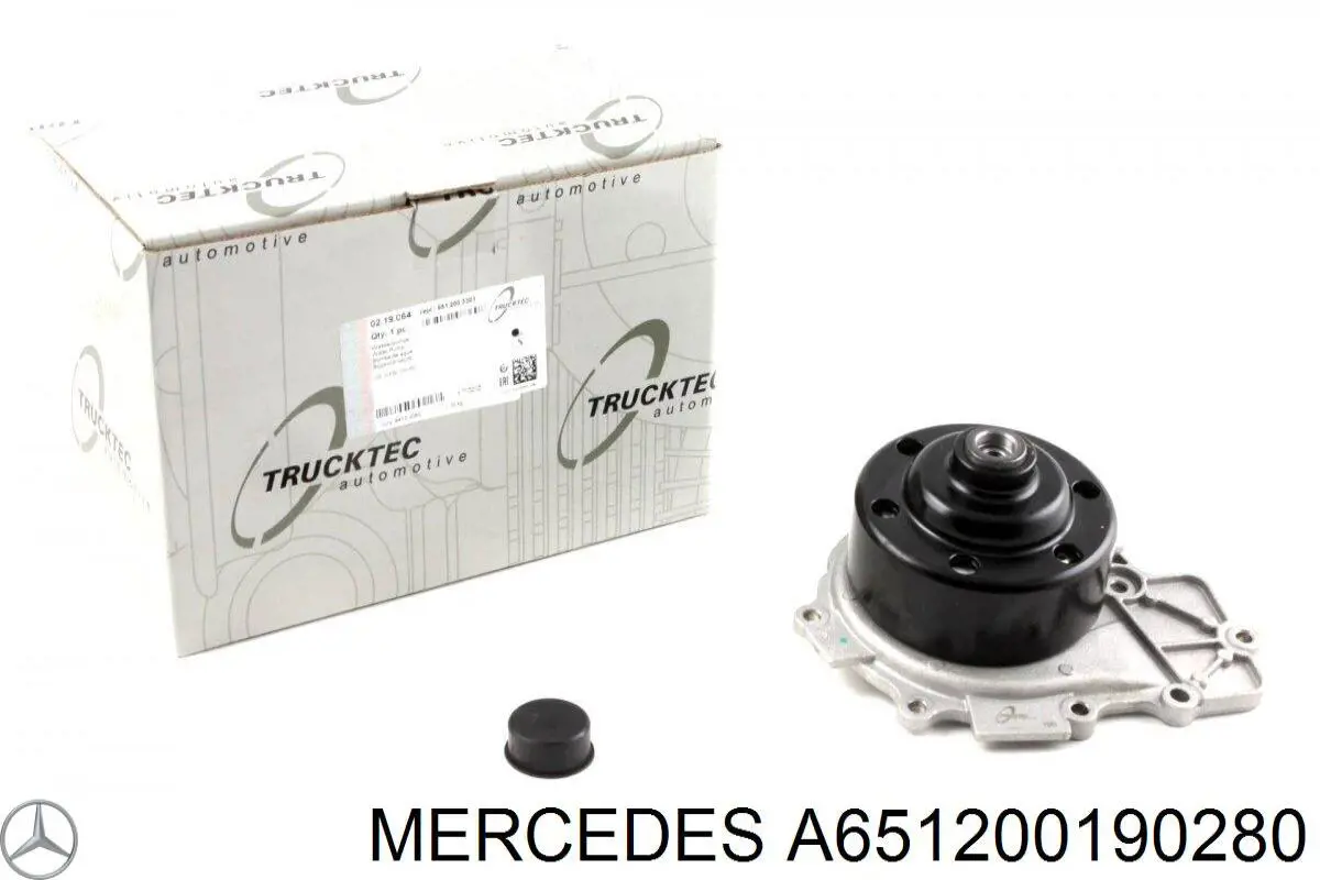 Do koszyka A651200190280 Mercedes Pompa chłodząca wodna