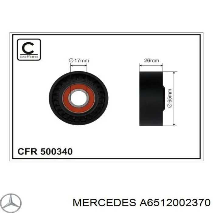 A6512002370 Mercedes Napinacz paska napędowego
