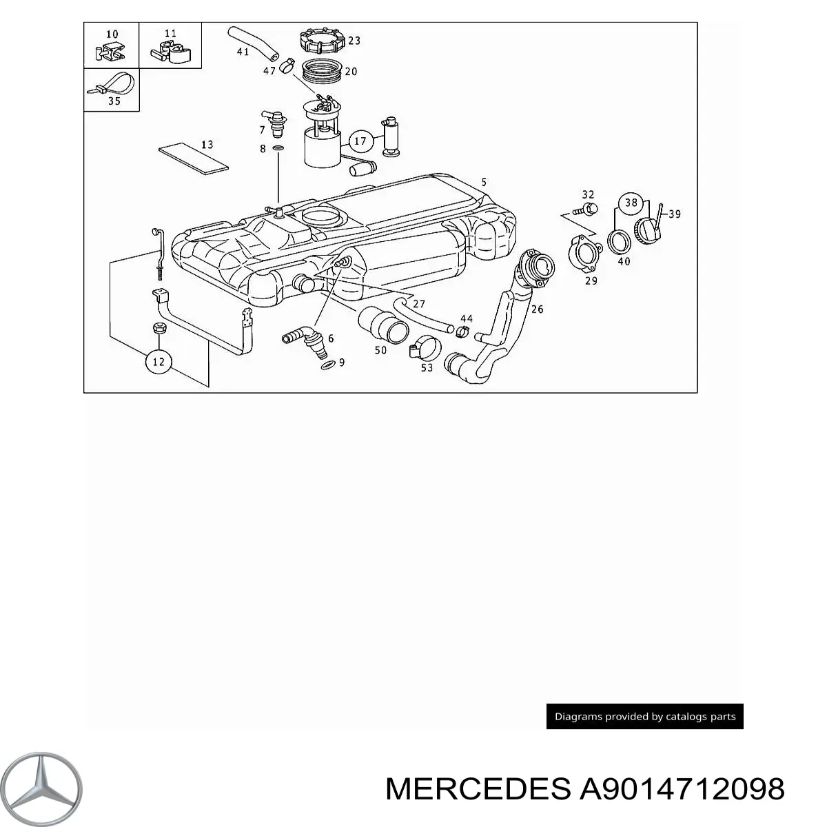 A9014712098 Mercedes Zbiornik paliwa