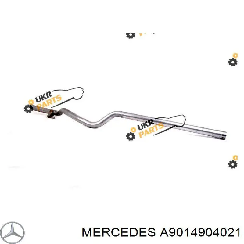 Do koszyka A9014904021 Mercedes Tłumik, tylna część