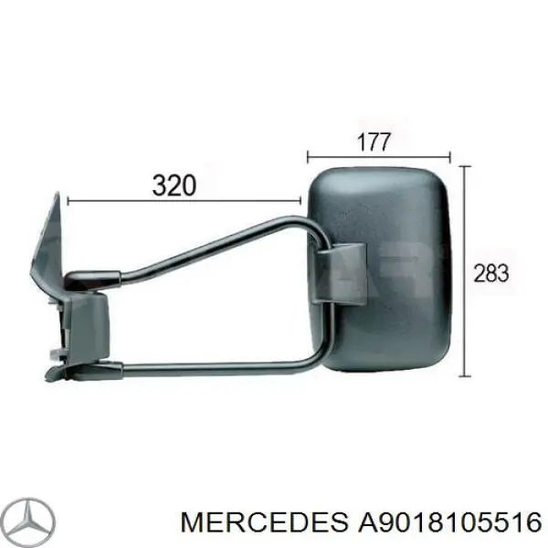 A9018105516 Mercedes Lusterko wsteczne lewe