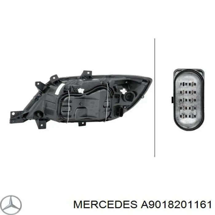 A9018201161 Mercedes Reflektor prawy