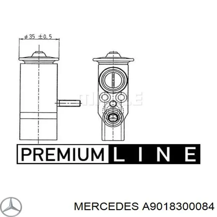 Zawór termostatyczny klimatyzacji Mercedes A9018300084 cena, od 44,69 USD