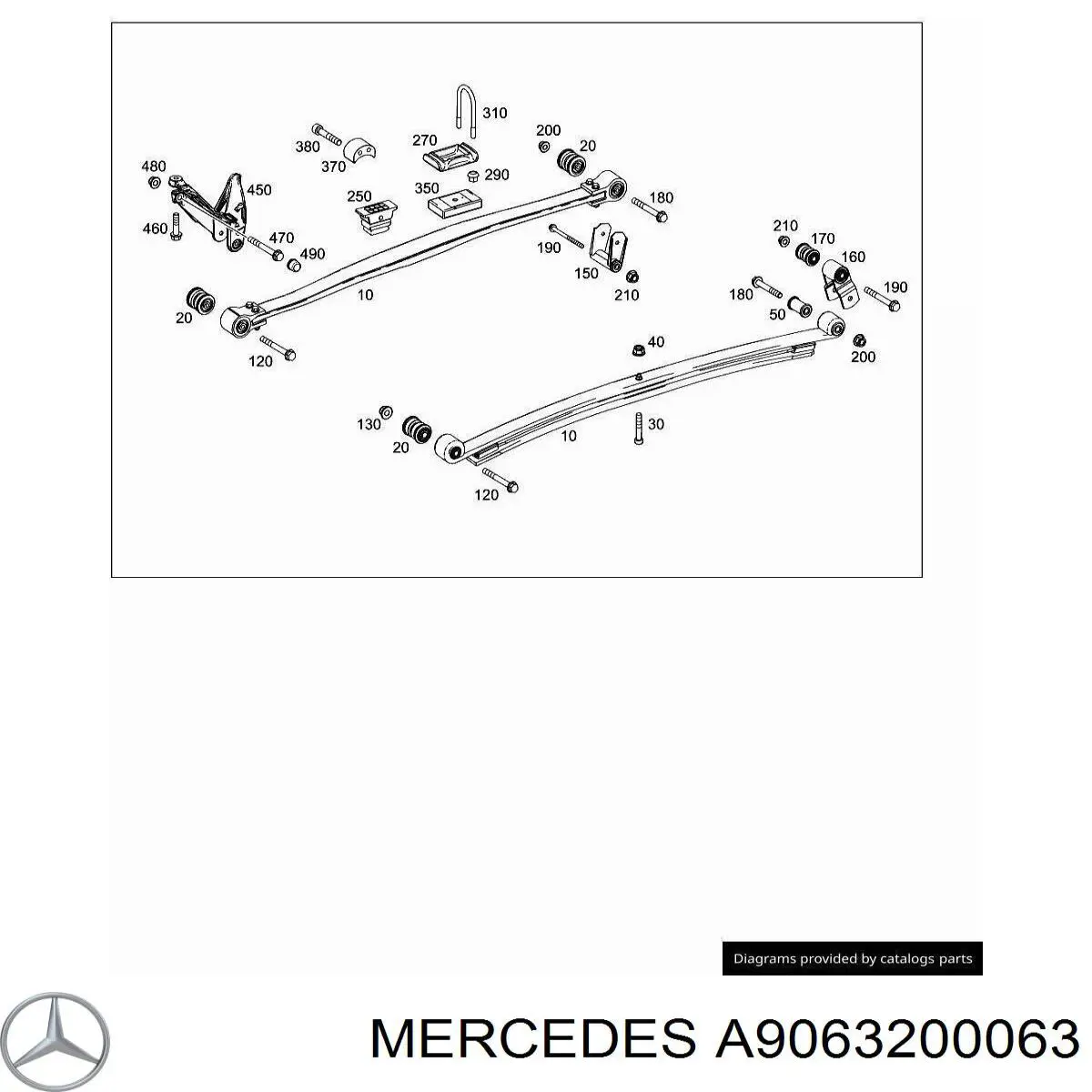 A9063200063 Mercedes Ucho resoru tylnego