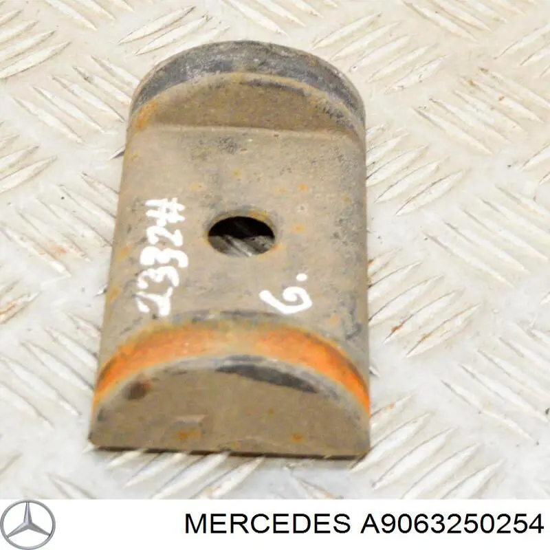 A9063250254 Mercedes Podkładka strzemienia (jarzma) resoru tylnego = dwie nazwy