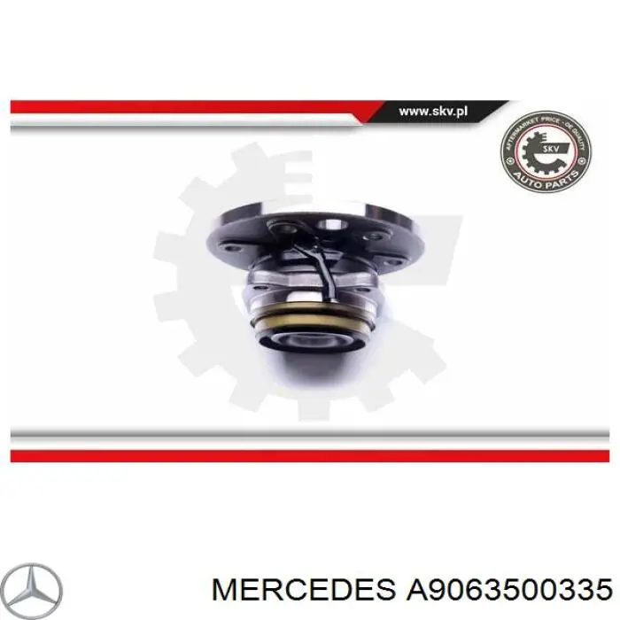 Do koszyka A9063500335 Mercedes Piasta tylna