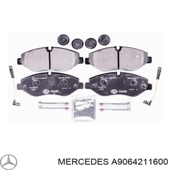 A9064211600 Mercedes Klocki hamulcowe przednie tarczowe