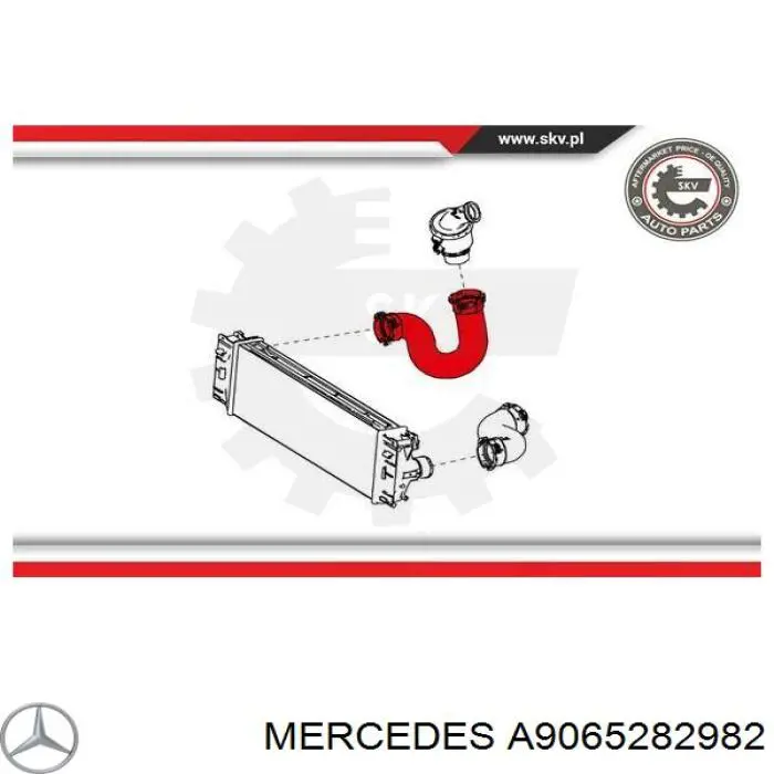 A9065282982 Mercedes Przewód (króciec) intercoolera