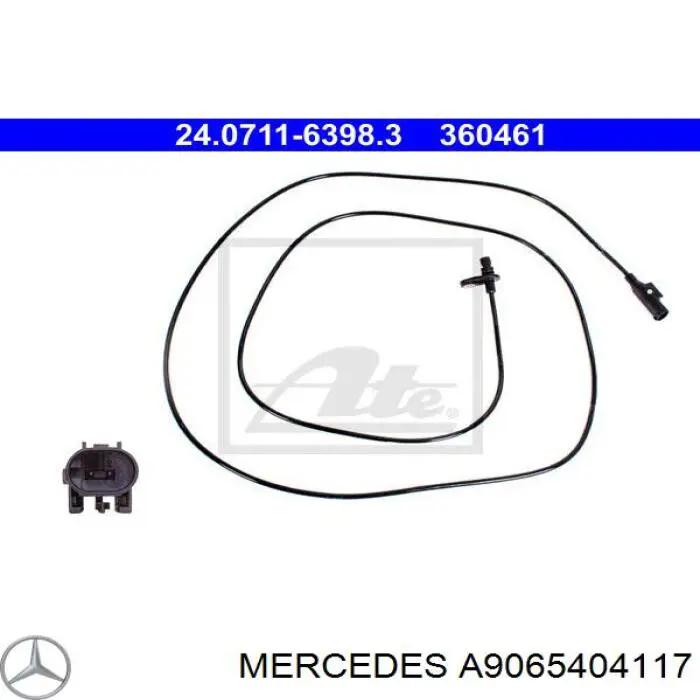 Czujnik ABS tylny lewy Mercedes A9065404117 cena, od 26,88 USD