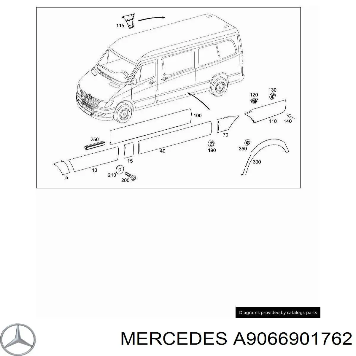  Mercedes A9066901762 cena, od 50,40 USD