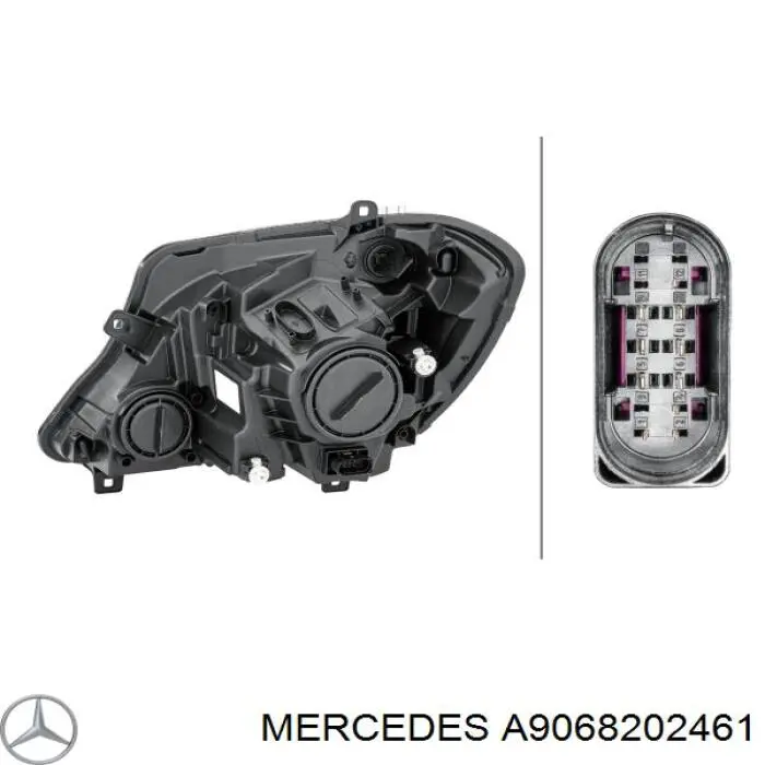 A9068202461 Mercedes Reflektor prawy